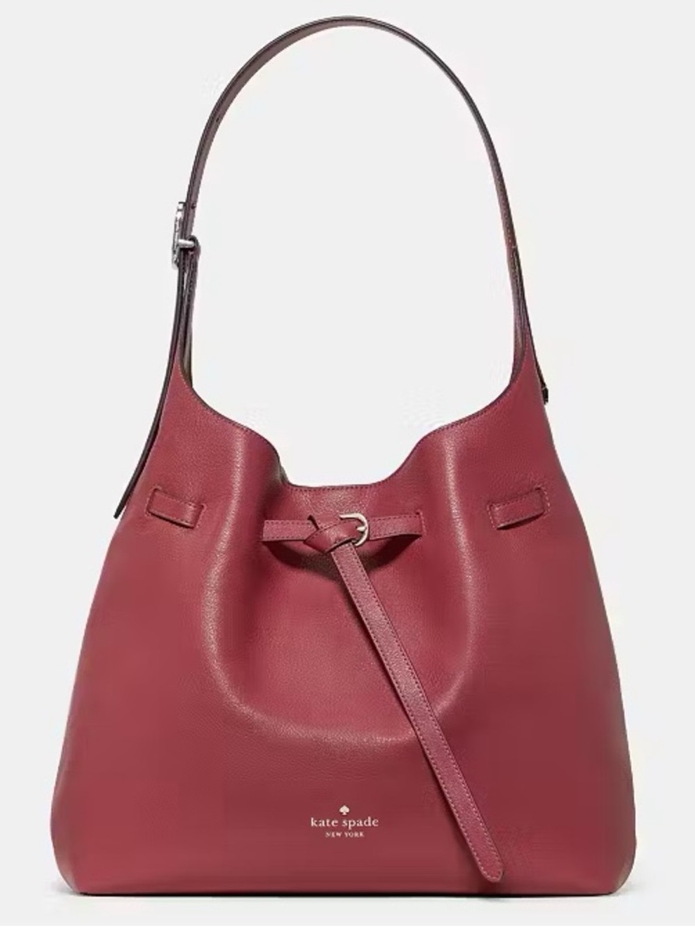 Kate Spade New York 454 Belted Large Shoulder Bag Red Jasper